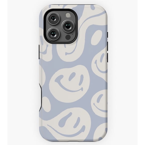 Cool Blue Liquid Smiley Face GA1321 Phone Case for iPhone 11 to 17 Pro Max