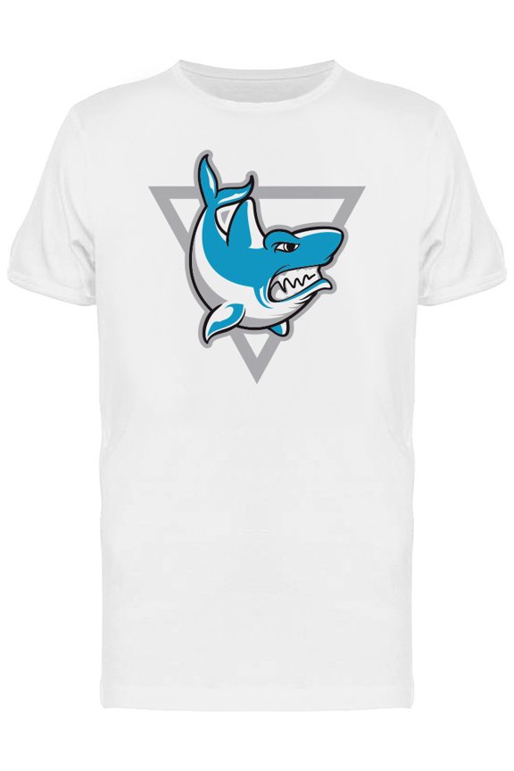 Cool Blue Shark T-Shirt Men -Image by Shutterstock, Male Medium