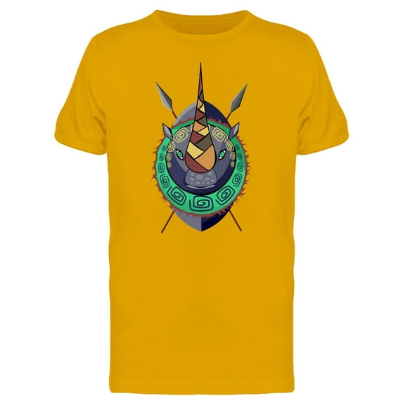 Cool Boho African Rhino Doodle T-Shirt Men -Image by Shutterstock, Male 3X-Large