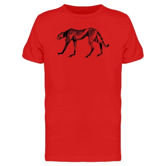 Cool Boho Ethnic Cheetah Sketch Tee Men's -Image by Shutterstock
