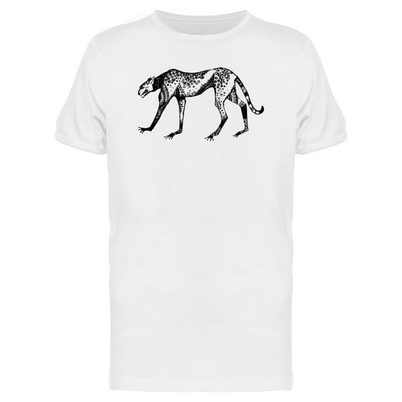 Cool Boho Ethnic Cheetah Sketch Tee Men's -Image by Shutterstock