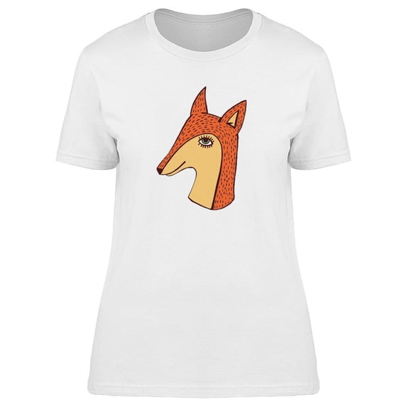 Cool Boho Fox Doodle T-Shirt Women -Image by Shutterstock, Female XX-Large