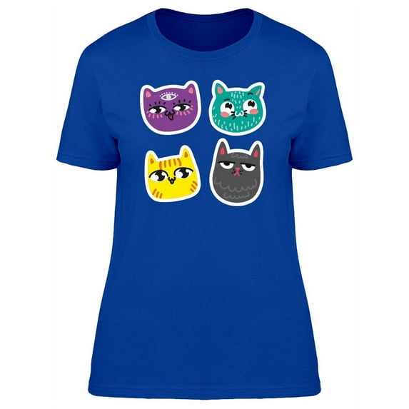 Cool Boho Kitten Doodles T-Shirt Women -Image by Shutterstock, Female XX-Large