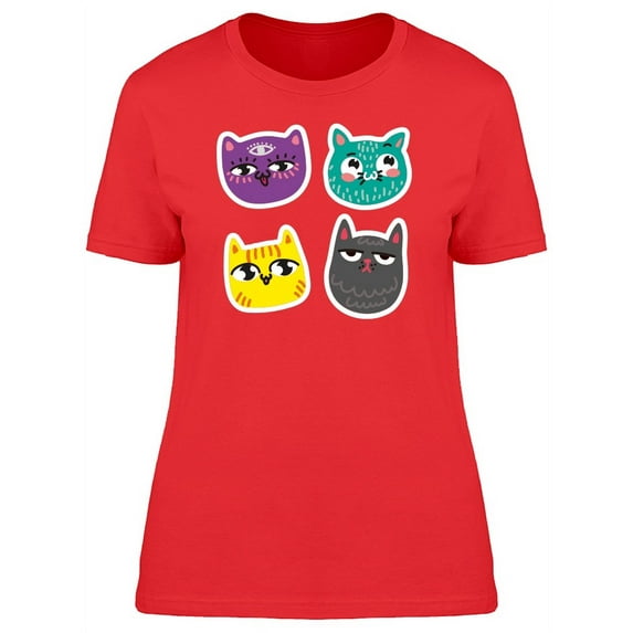Cool Boho Kitten Doodles T-Shirt Women -Image by Shutterstock, Female XX-Large