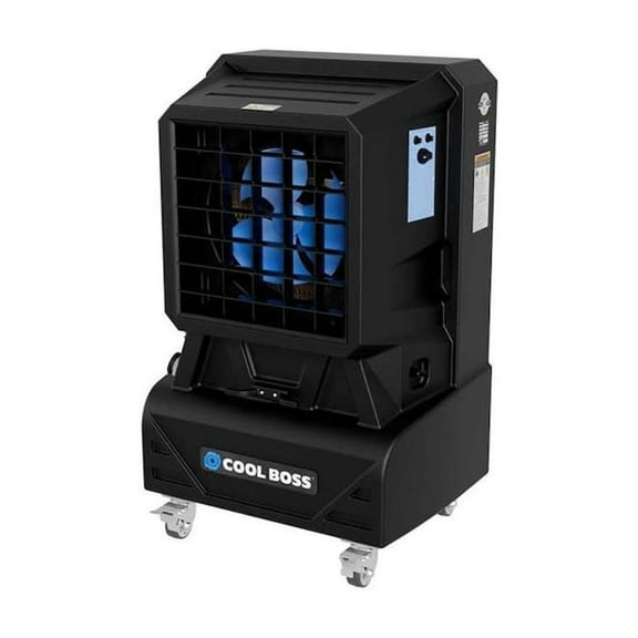 Cool Boss 850 Square Feet 3-Speed 110V Portable Evaporative Cooler for Indoor Use, Black