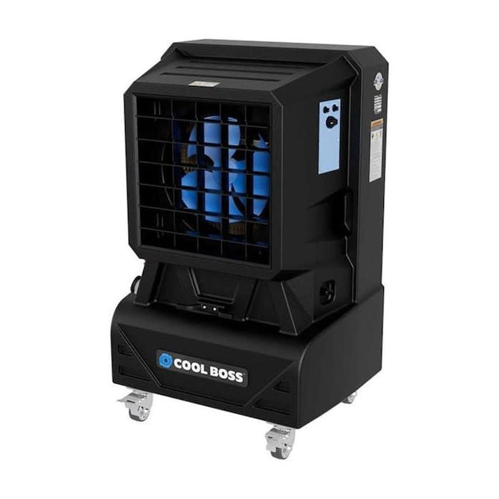 Cool Boss Black Industrial Portable Evaporative Cooler with 15.6 Gallon Reservoir