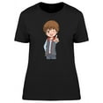 thumbnail image 1 of Cool Boy, Fashion Pose Cartoon T-Shirt Women -Image by Shutterstock, Female XX-Large, 1 of 2