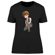 Cool Boy Kawaii Cartoon T-Shirt Women -Image by Shutterstock, Female Large