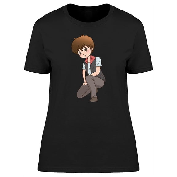 Cool Boy Kawaii Cartoon T-Shirt Women -Image by Shutterstock, Female Large
