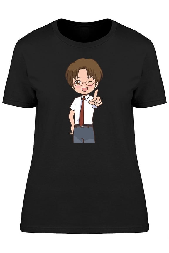 Cool Boy Pose Cartoon T-Shirt Women -Image by Shutterstock, Female Large