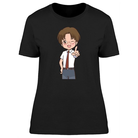 Cool Boy Pose Cartoon T-Shirt Women -Image by Shutterstock, Female x-Large