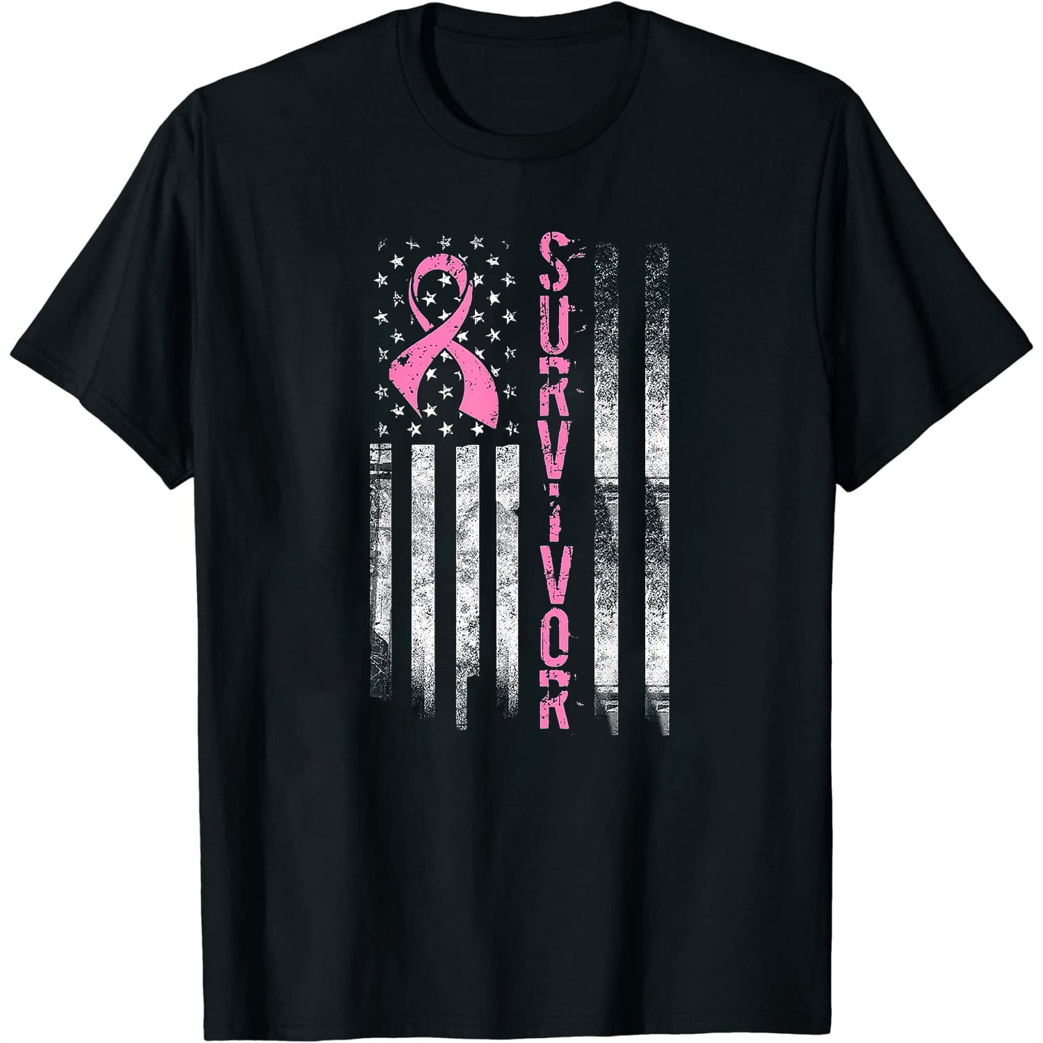 Cool Breast Cancer Survivor T-Shirt - Women Pink Flag Shirt Cool Breast Cancer Survivor T-Shirt - Women Pink Flag Shirt