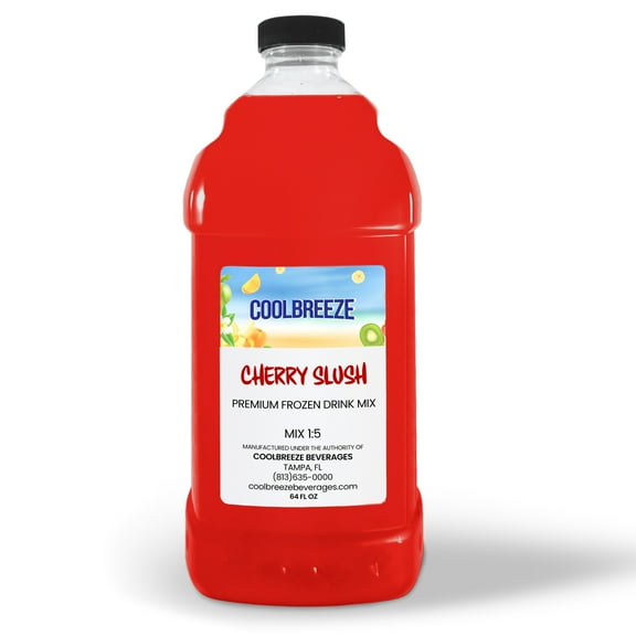 Cool Breeze Beverages All Natural Shelf Stable Fruit/Drink Mix - 1/2 Gal (64fl oz) Bottle - Cherry, 2 Pack