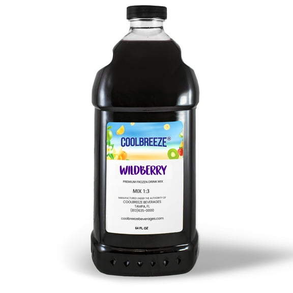 Cool Breeze Beverages Shelf Stable Fruit/Drink Mix - 1/2 Gal (64fl oz) Bottle - Wild Berry Blend, 3 Pack