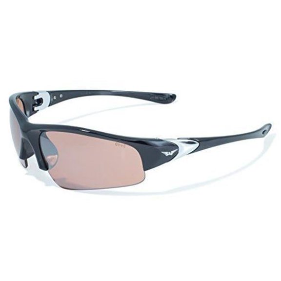 Cool Breeze DRM Safety Glasses with Driving Mirror Lenses and Black Frame