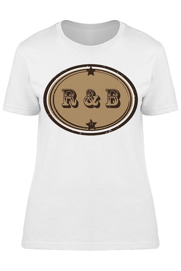 Cool Brown R And B Logo T-Shirt Women -Image by Shutterstock, Female 3X-Large