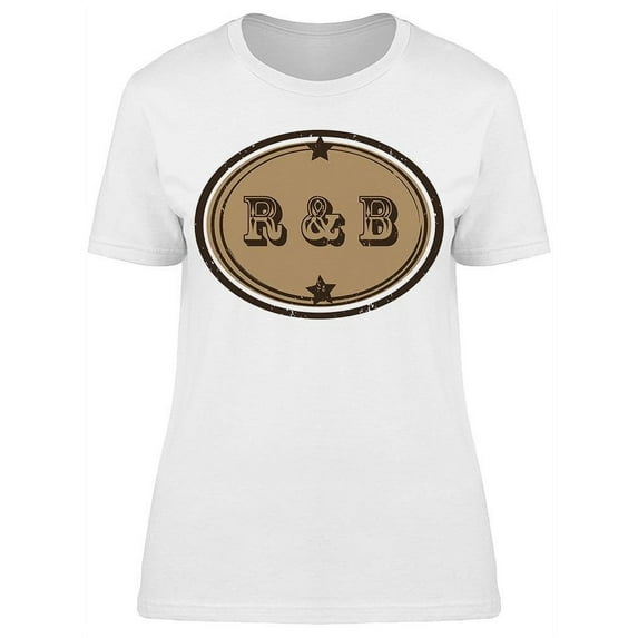 Cool Brown R And B Logo T-Shirt Women -Image by Shutterstock, Female Small