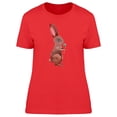 thumbnail image 1 of Cool Brown Watercolor Rabbit T-Shirt Women -Image by Shutterstock, Female Medium, 1 of 2