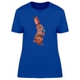 thumbnail image 1 of Cool Brown Watercolor Rabbit T-Shirt Women -Image by Shutterstock, Female x-Large, 1 of 2