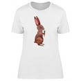 thumbnail image 1 of Cool Brown Watercolor Rabbit Tee Women's -Image by Shutterstock, 1 of 2