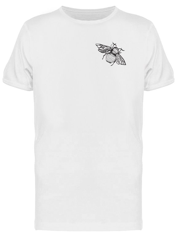 Cool Bumblebee Pocket Sketch T-Shirt Men -Image by Shutterstock, Male Medium