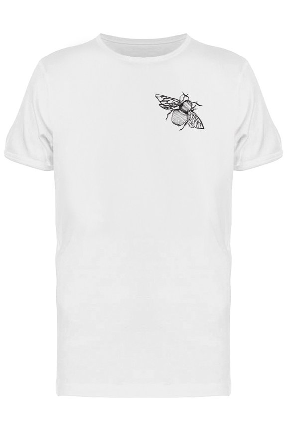 Cool Bumblebee Pocket Sketch T-Shirt Men -Image by Shutterstock, Male Medium