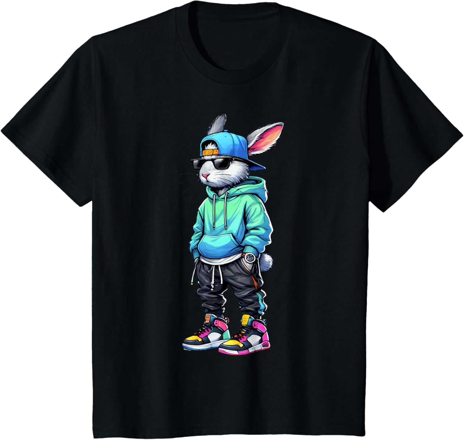 Cool Bunny Rabbit Sunglasses Easter Day For Boys Kids T-Shirt - Walmart.com