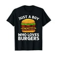 thumbnail image 1 of Cool Burger Art For Boys Men Hamburger Cheeseburger Lover T-Shirt Black, 1 of 5