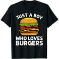 thumbnail image 1 of Cool Burger Art For Boys Men Hamburger Cheeseburger Lover T-Shirt100% cotton short-sleeved shirt for both men and women, 1 of 6