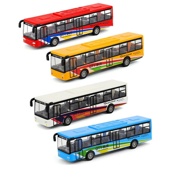 Cool Bus with Pull Back Action Simulate Exquisite Interesting Body for Kids Bus for Toddler