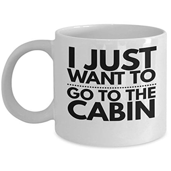 Cool Cabin 11 oz Coffee Mug - Summerhouse Gift White Ceramic