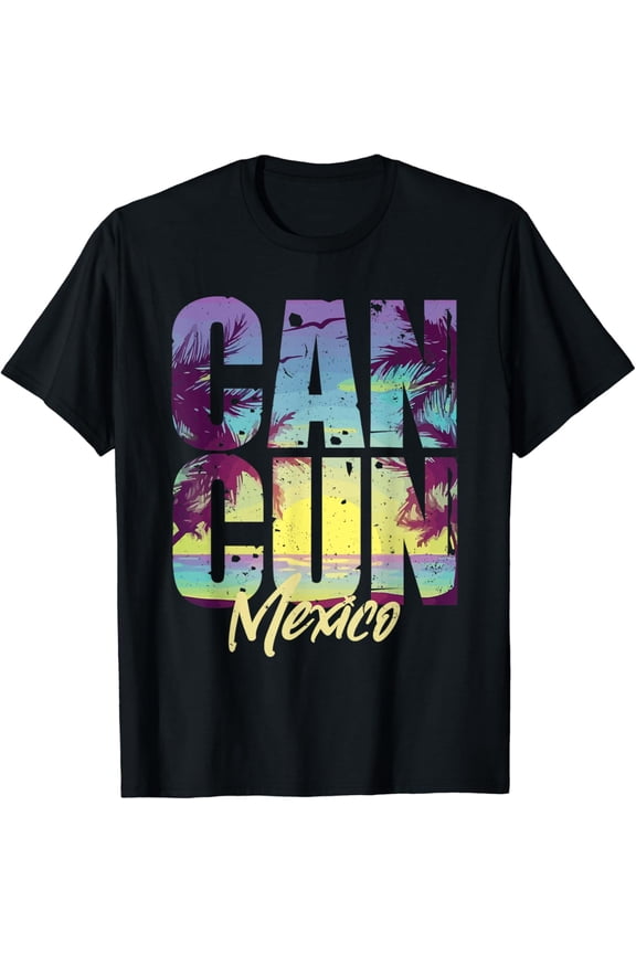 Cool Cancun Art Men Women Mexico Vacation Souvenir Summer T-Shirt