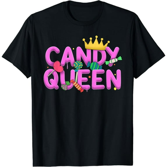 Cool Candy Queen Art For Women Girls Candy Lollipop Lovers T-Shirt
