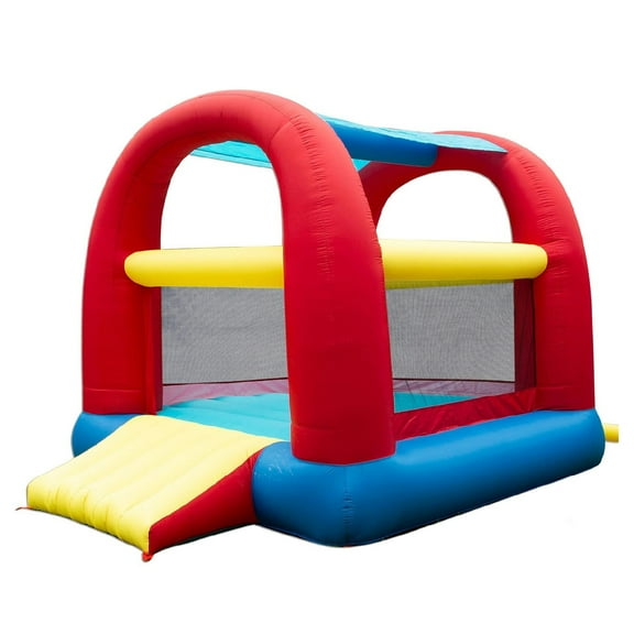 Open Box Cool Canopy Bouncer Inflatable Slide & Shaded Backyard Bounce House