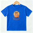 thumbnail image 1 of Cool Capybara Gold Chain Boys Graphic Tees Animal Kids T-Shirt 100% Cotton Short Sleeve Tops Ages 4-13Y, 1 of 5