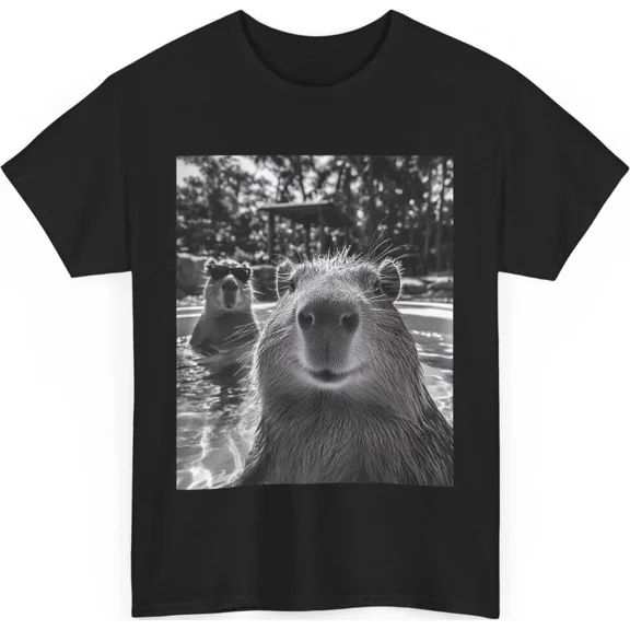 Cool Capybara Selfie T-Shirt, Funny Capybara Gifts T-shirt