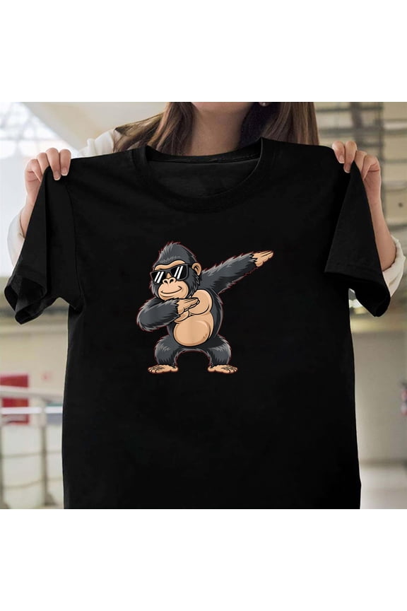 Cool Cartoon Gorilla Dabbing Funny Animals Gift Ape, Dab Dance V80267, for Men and Women, up to Size 5XL