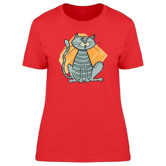 Cool Cartoon Kitten T-Shirt Women -Image by Shutterstock, Female Large