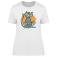 thumbnail image 1 of Cool Cartoon Kitten T-Shirt Women -Image by Shutterstock, Female Large, 1 of 2