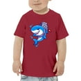 thumbnail image 1 of Cool Cartoon Shark W Jetpack T-Shirt Toddler -Image by Shutterstock,  2 Toddler, 1 of 4