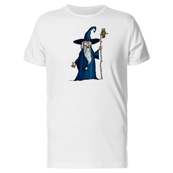 Cool Cartoon Wizard T-Shirt Men -Image by Shutterstock, Male XX-Large