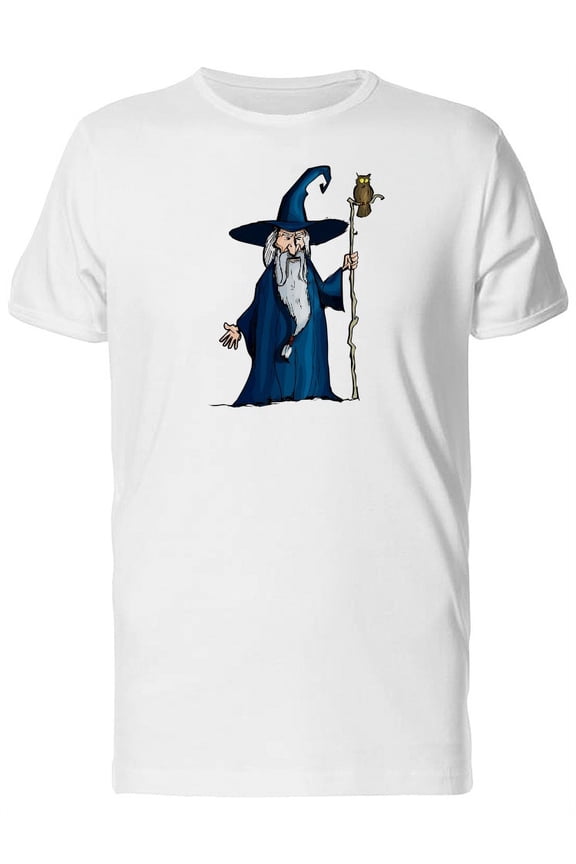 Cool Cartoon Wizard T-Shirt Men -Image by Shutterstock, Male XX-Large