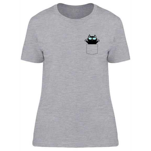 Cool Cat In The Pocket T-Shirt Women -Image by Shutterstock, Female Small