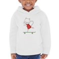 thumbnail image 1 of Cool Cat On Skateboard Hoodie Toddler -Image by Shutterstock,  2 Toddler, 1 of 4