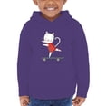 thumbnail image 1 of Cool Cat On Skateboard Hoodie Toddler -Image by Shutterstock,  5 Toddler, 1 of 4