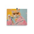 thumbnail image 1 of Cool Cat Poster Print Animal Pet Painting Maximalist Design Wall Art Gift Home Decor (8″×10″), 1 of 1