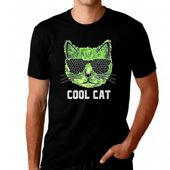 Cool Cat Shirt - Cool Cat Dad Shirt - Cat Shirts for Men Cat Dad Gifts for Men Cat Lover Shirts
