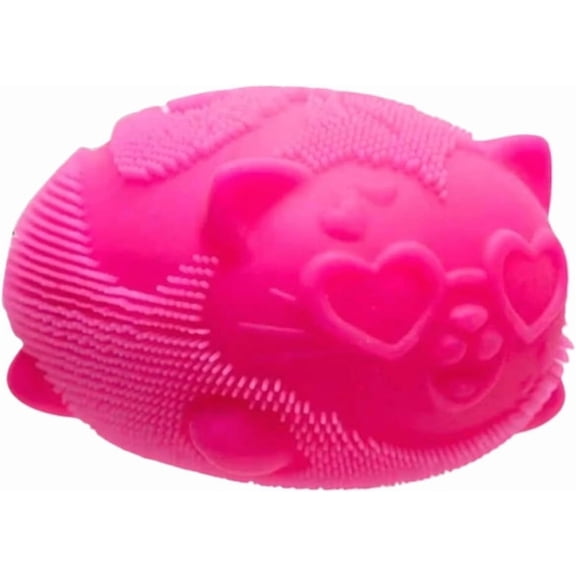Cool Cat Squeeze Squishy, Cute Cat Stress Fuzz Ball, Slow Rise Sensory Fidget Balls,Sensory Stress Ball Relief (5pc)
