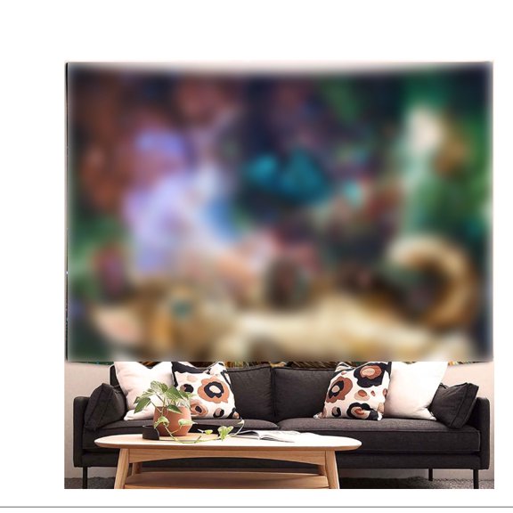 Cool Cat Tapestry Wall Decorations, Funny Kitten Playing With Butterfly Starry Sky Nebula Galaxy Artwork Milky Way Space Psychedelic Tapestry Wall Hanging Home Decor, 60 X 40 Inches