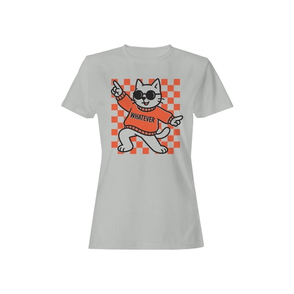Cool Cat in "Whatever" Style Women's T-shirt